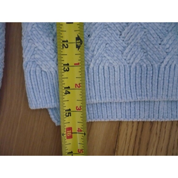 Osh Kosh B’gosh Girls Chenille Sweater Ice Blue Sz 6 6X Mock Neck Comfy Soft - Picture 6 of 9